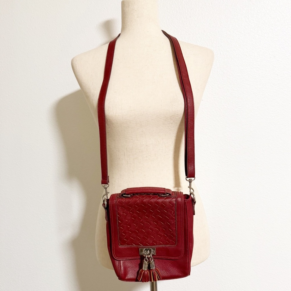Poppie Jones Leather Tassel Crossbody